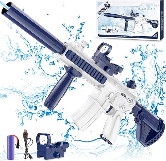 Electric Water Gun for Kids Adults - Automatic Squirt Gun with up to 32 Ft Long Range, Summer Outdoor Beach Swimming Pool Party Toys, Gift for Kids Age 8 9 10 11 12 Years Old Boys